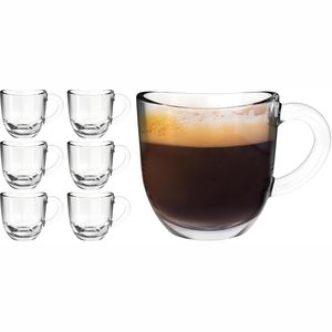 Leonardo Kaffeegläser Napoli Tasse 024201, mit Henkel, 80ml, 6 Stück , 6 Stück