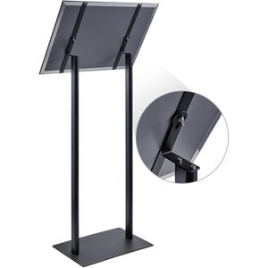 Produktbild für Infoständer Böttcher-AG aus Aluminium, schwarz, A2