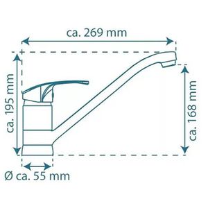 Produktbild für Küchenarmatur Schütte Grande, chrom