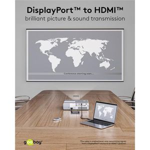 Produktbild für Displayport-Kabel Goobay 65269, 4K UHD, DP 1.2