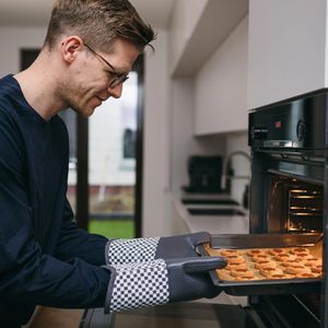 Produktbild für Ofenhandschuh LauterSchutz LS102, grau