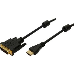 DVI-Kabel LogiLink CH0013, vergoldete Stecker, 60 Hz