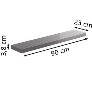 Produktbild für Wandregal CASARIA 107754, grau