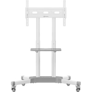 Produktbild für TV-Ständer Onkron TS1351-W, mit Ablage &amp; Rollen, weiß, Metall