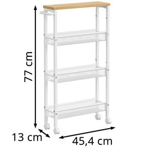 Produktbild für Nischenregal Vasagle LRC032W09, weiß, mit Rollen