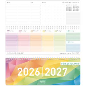 Produktbild für Tischkalender Häfft 11153-2 Rainbow, Wochenkalender quer