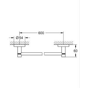 Produktbild für Handtuchhalter GROHE Essentials 40366001, silber