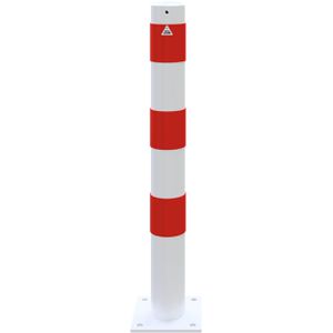 Produktbild für Absperrpfosten Schake 491PB, rot/weiß, aus Metall