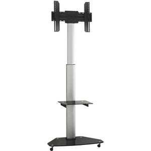 Produktbild für TV-Ständer myWall HP1DL, Ablage &amp; Rollen, silber, Aluminium