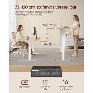 Produktbild für Schreibtischgestell Songmics LSD021W01, 4 Memoryspeicher
