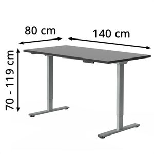 Produktbild für Schreibtisch FlexiSpot E1S Pro, schwarz / grau