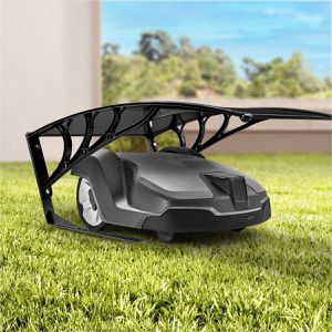 Produktbild für Mähroboter-Garage Arebos schwarz, aus Metall &amp; Kunststoff