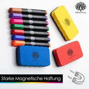 Produktbild für Tafelwischer OfficeTree magnetisch, 6 Stück