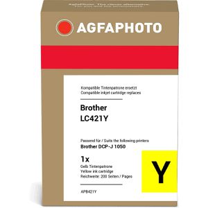 Produktbild für Tinte AgfaPhoto für Brother LC-421Y, gelb