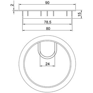 Produktbild für Kabeldurchlass SO-TECH Ø 80 mm