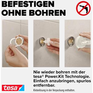 Produktbild für Duschablage Tesa Aluxx Black 40507, schwarz matt