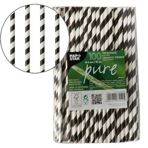 Strohhalme Papstar 87010 pure Stripes, aus Papier