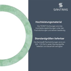 Produktbild für Dichtungsring SANTRAS Flachdichtungen Set, 3/8 Zoll