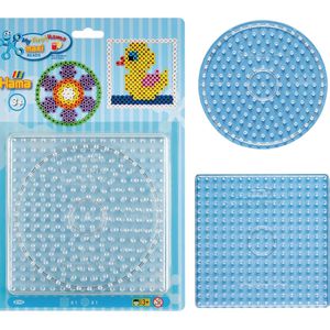 Steckplatte Hama-Perlen 8104, Kreis & Quadrat, Set