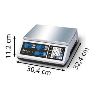 Produktbild für Digitalwaage CAS ERJ-15, Ladenwaage, geeicht