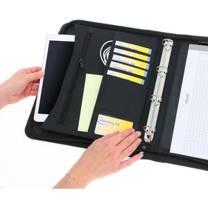 Produktbild für Schreibmappe Alassio 30060, Office Set, schwarz, Kunstleder