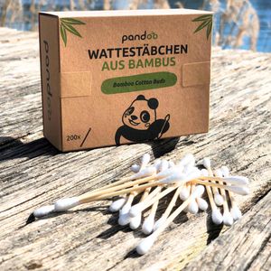 Produktbild für Wattestäbchen pandoo Bio-Bambus, 7,5cm