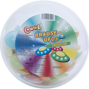 Produktbild für Brausebonbons Cool Brause Ufos im Eimer, 100 Stück