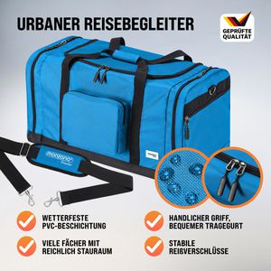 Produktbild für Reisetasche Monzana 104055, blau, 70 cm