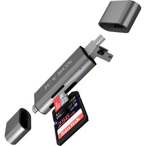 Kartenleser ICY-BOX IB-CR200-C, 2 in 1, USB-A/C & Micro-B 2.0
