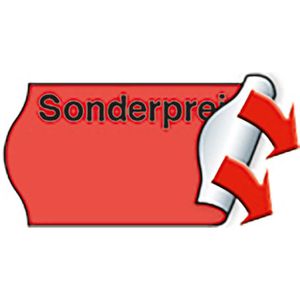 Preisetiketten METO 30013410, rot, 26 x 12 mm