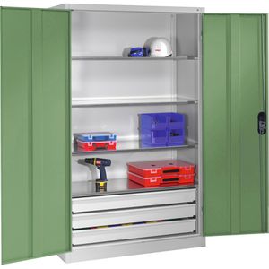 Produktbild für Werkzeugschrank CP-Möbel 8931-503, aus Metall, grau / grün