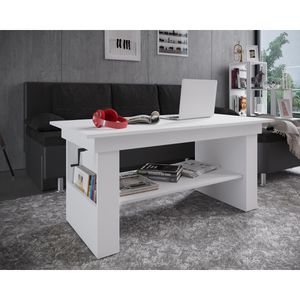 Produktbild für Couchtisch VCM Kobila 915189, weiß, rechteckig