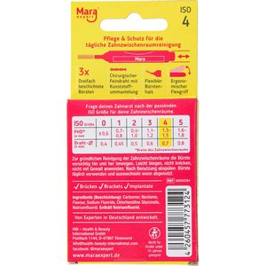 Produktbild für Interdentalbürsten Mara-Expert Premium Gelb Minze, ISO-Größe 4