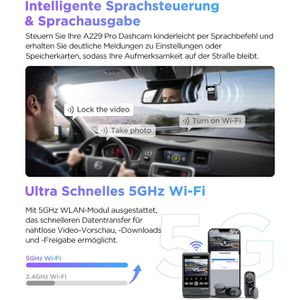 Produktbild für Dashcam VIOFO A229 Pro 3CH, Auto
