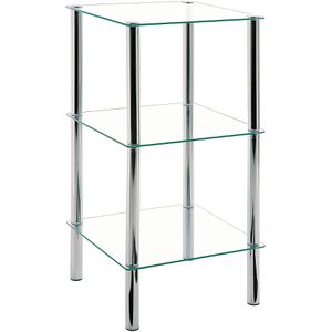 Badregal Haku-Möbel 90239, aus Glas / Edelstahl