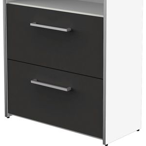 Produktbild für Kombischrank Kerkmann Move 3, anthrazit / weiß, abschließbar