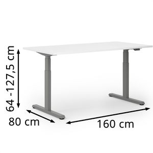 Produktbild für Schreibtisch Actiforce Pro 1050 lite, weiß / anthrazit