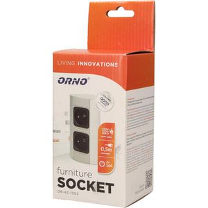 Produktbild für Tischsteckdose Orno AE-1303, mit 0,6 m Kabel