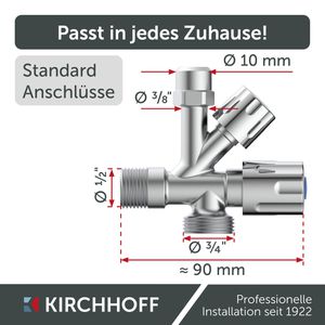 Produktbild für Eckventil Kirchhoff Universal 98480090, aus Messing
