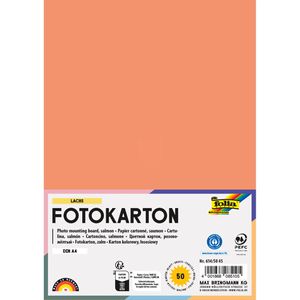 Folia Fotokarton 614/50 45, A4, lachs, 300g/m², 50 Blatt