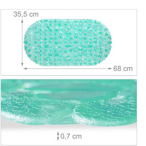 Produktbild für Badewannenmatte Relaxdays oval, 34,5 x 66,5 cm
