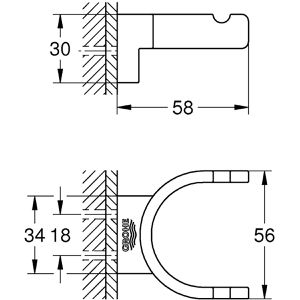 Produktbild für Handtuchhalter GROHE Selection 41049000, silber