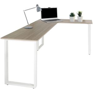 Produktbild für Schreibtisch hJh-OFFICE Workspace basic I 830083, grau / weiß