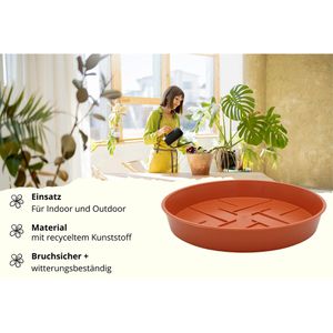 Produktbild für Blumentopf-Untersetzer Plastard Milano, terrakotta, Ø 18,5 cm