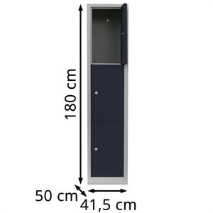 Produktbild für Schließfachschrank Lüllmann 523318, anthrazit