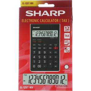 Produktbild für Taschenrechner Sharp EL-125TWH, MwSt-Berechnung