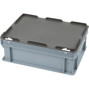 Produktbild für Eurobox Fetra 1309, grau, 12,6 Liter