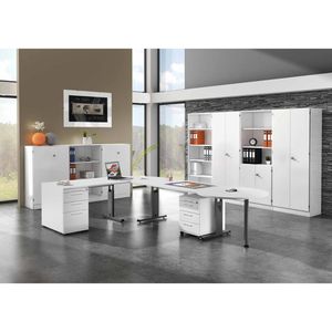 Produktbild für Schreibtisch Hammerbacher O-Serie, weiß / graphit