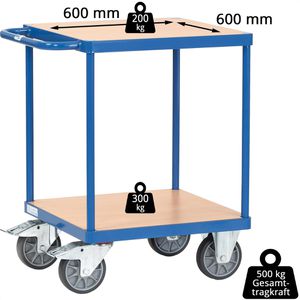 Produktbild für Tischwagen Fetra 2496, aus Metall &amp; Holz