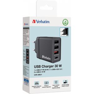 Produktbild für USB-Ladegerät Verbatim 49700, 30 Watt
